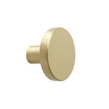 6 Round Cabinet Knobs, Gold Brass Drawer Knobs, Door Hardware Cabinet Knobs, Stainless Steel Single Hole Handle with Screws for Cupboard, Cabinet, wit