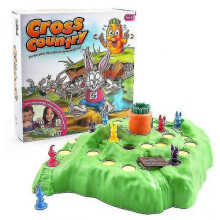SQCLV Children's Checkers Bunny Cross Country Competition To Defend The Carrot Bunny Trap Game Board Game