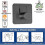 Black self-adhesive towel hooks for bathroom kitchen door 4-pack 10