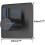 Black self-adhesive towel hooks for bathroom kitchen door 4-pack 21