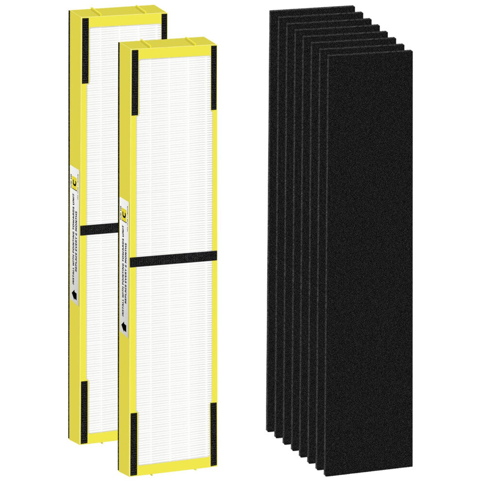 2 True H13 HEPA Filters Replacement Filter C for Air Purifier AC5000 AC5000E AC5250PT AC5350B AC5350BCA AC5350W AC5300B