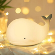 Whale Night Light for Kids, Color Changing Silicone Baby Cute Night Lights with Tap Control, Rechargeable Nursery Whale Lamp Kids Nightlight