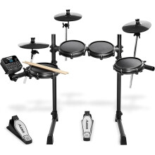 Alesis Turbo Mesh Kit - Electric Drum Set for Beginners with Quiet 8" Mesh Pads, Lessons, 100+ Sounds, Drum Sticks and Connection Cables