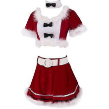 (XL) Maid Costume Plus Size Ladies' Christmas Skirt Suits Dresses Maid Costume For Women