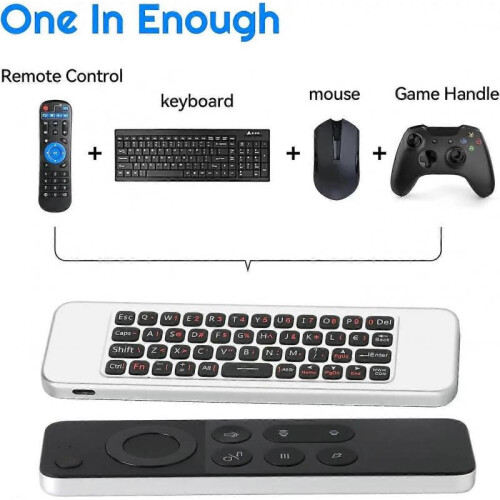 W3 Air Mouse 4-in-1 W3 Voice Remote 2.4g Wireless Remote Control for Nvidia Shield/Android Tv Box/PC/Projector/HTPC/All-in-one PC,QWER318 2