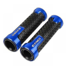 (blue) 7/8 22mm Motorcycle Accessories Handlebar Hand Grips Bar End Gel Grip Cnc For Kymco Exciting Downtown Like 150 180 Ct250 Ak550