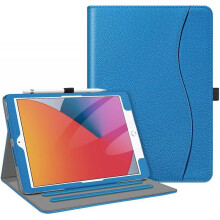 Wekity Cover for iPad 10.2 9th Gen 2021 - [Corner Protection] Multi-Angle Viewing Stand Cover with Pocket and Pen Holder