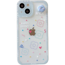 Cute Cartoon Flower Rotatable Cloud Silicone Soft iPhone Case for Women Girls---iPhone 13 Pro