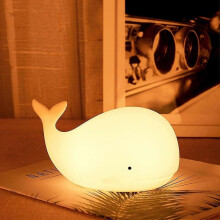 Night Light for Kids, Whale Nursery LED Night Lights with Timer Baby Nightlight Kawaii Silicone Animal Night Lamp, Gifts for Teens Girls Boys Bedroom