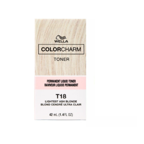 Wella Wella T18 Color Charm Permanent Liquid Hair Toner - Lightest Ash Blonde