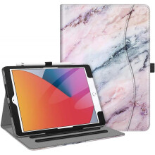 Wekity Cover for iPad 10.2 9th Gen 2021 - [Corner Protection] Multi-Angle Viewing Stand Cover with Pocket and Pen Holder