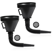 2pcs Large Fuel Funnel with Filter Diesel Funnel for Petrol Plastic Wide Mouth Car Funnel