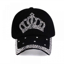 JUSCH Spring And Summer Crown Diamond Baseball Cap Pure Cotton Denim Duck Tongue Cap Sunscreen Hat,xzwq45