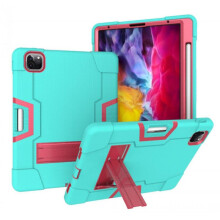 For iPad Pro 11 2020, Hybrid Heavy Duty Triple Layer Full Body Shock Resistant Rugged Case with Stand for iPad Pro 11 2020 11 Inch(Green)