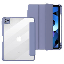 Case Compatible with IPad Pro(9.7Inch), Soft TPU Cover Trifold Stand with Pencil Holder, Auto Wake/Sleep, Purple