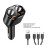 USB car charger (full-protocol flash charging double-hole extended voltage detection to send three-in-one fast charging cable) (one set) 1
