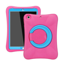 Kids Case for ipad mini123  Lightweight Flexible Shockproof, Folding Handle Stand, Full Body Boy Girl Cover for ipad mini123, Pink and Blue