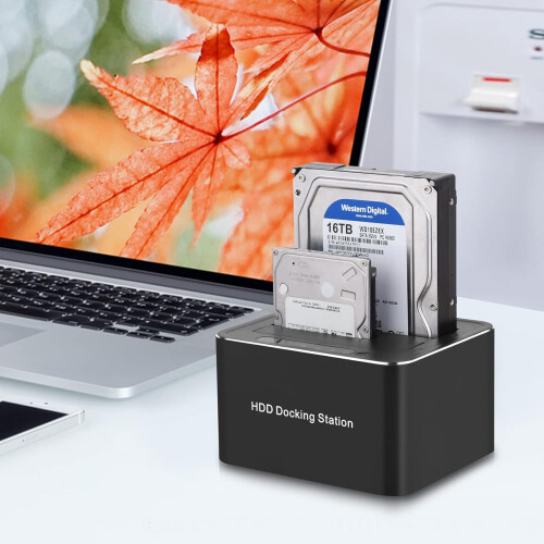 Hard Drive Docking Station Dual Bay 2.5'/3.5' USB 3.0 Duplicator Clone Function 1