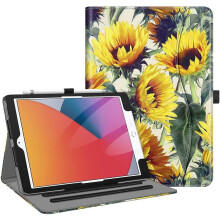 Wekity Cover for iPad 10.2 8th Gen 2020 - [Corner Protection] Multi-Angle Viewing Stand Cover with Pocket and Pen Holder
