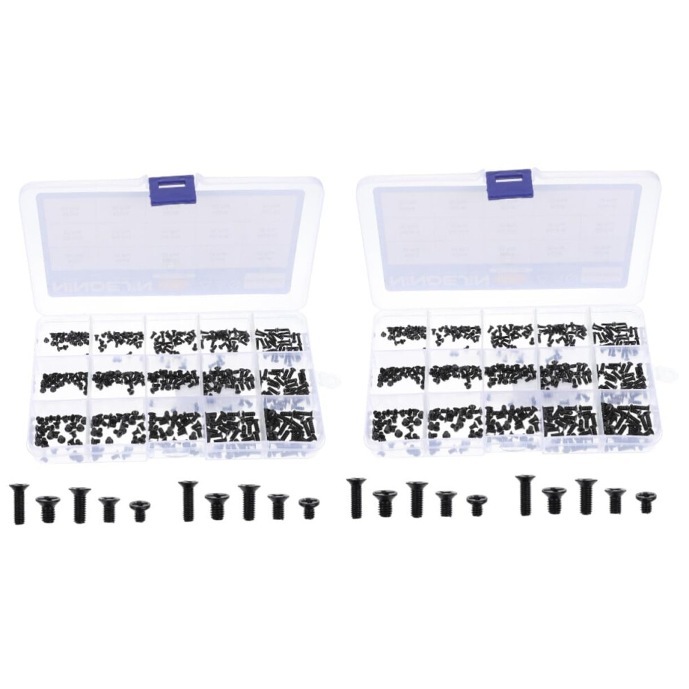 2 Sets Stainless Steel Flat Countersunk Screws Replacement For Broken Computer Screws 798135960312