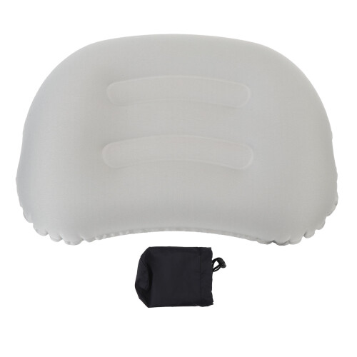 Travel Inflatable Lumbar Pillow Gray Portable Foldable 1