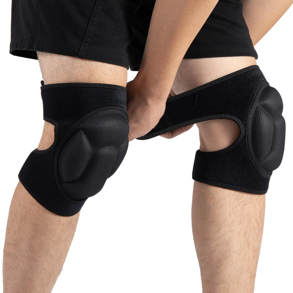 Pair Of Knee Pads With Adjustable Non-Slip Straps For Gardening 20Mm Eva Foam 798135960763