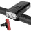 USB rechargeable waterproof bicycle headlight, with power display - front light + 1010 tail light (single pack) 1
