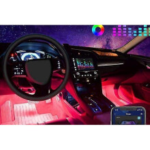 Foot sound-activated LED car colorful music rhythm light-APP Bluetooth colorful [USB interface] 72LED (one set)