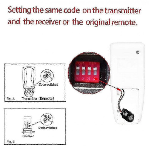 53t Dimmable Universal Ceiling Fan Remote Control Replace for Harbor 1