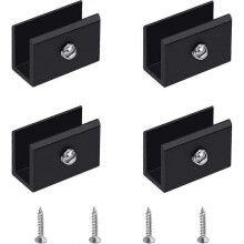 Pieces Glass Clamp, Adjustable Glass Partition Bracket, 8-10 mm Glass Wall Shelf Support, Aluminum Shelf Brackets, for Bathroom, Balcony (with Screws