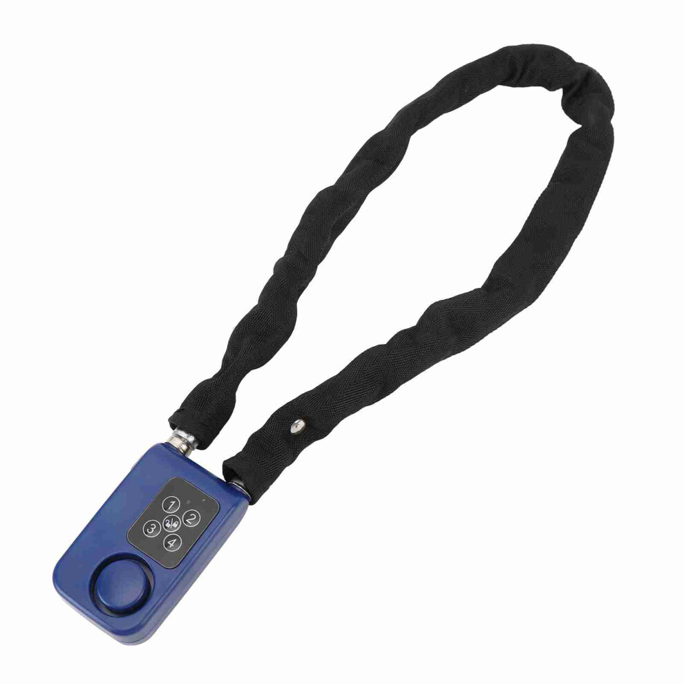 Anti Theft Chain Lock 80Cm Steel Rope 110Db Alarm Blue 5041325991012