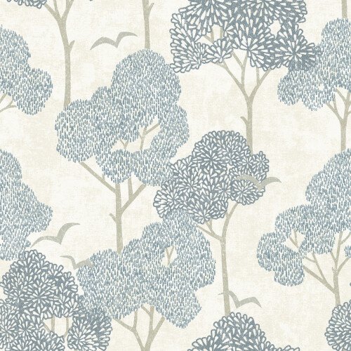 Fine Decor Lykke Tree Wallpaper Fine Decor - Blue