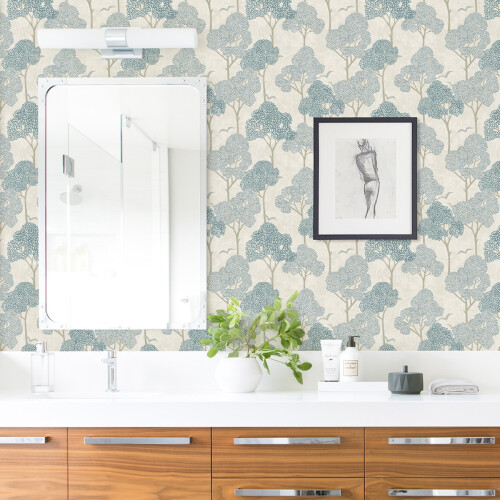 Fine Decor Lykke Tree Wallpaper Fine Decor - Blue 1