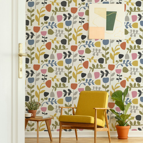 Fine Decor Juni Tulip Wallpaper Fine Decor - Pink/Orange 2