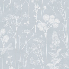 (Dusky Blue) Botanical Wallpaper World of Wallpaper