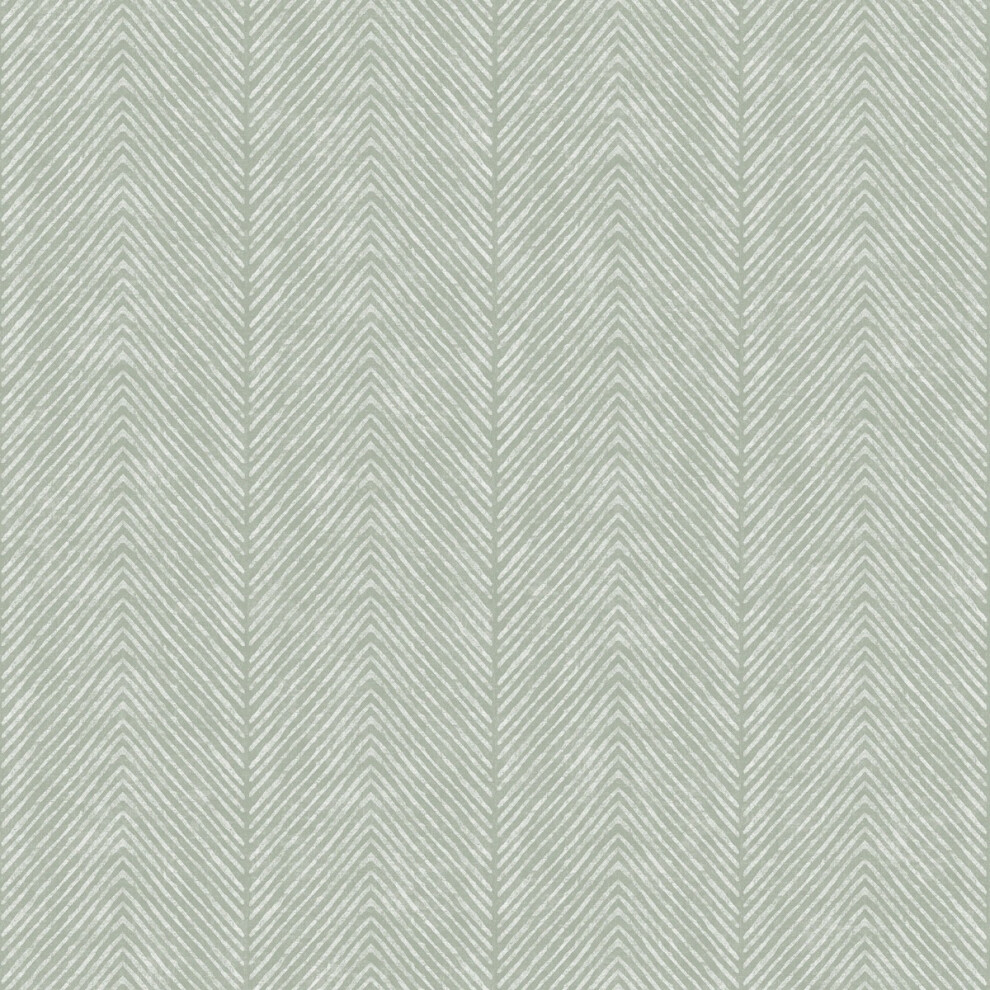 World Of Wallpaper (Sage ) Herringbone Wallpaper Green