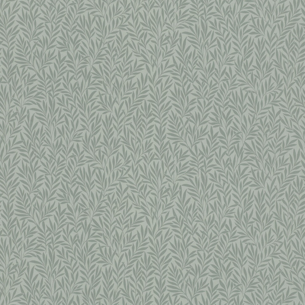 Willow Leaves Vinyl Wallpaper Sage Green Rasch 252958 4000441252958