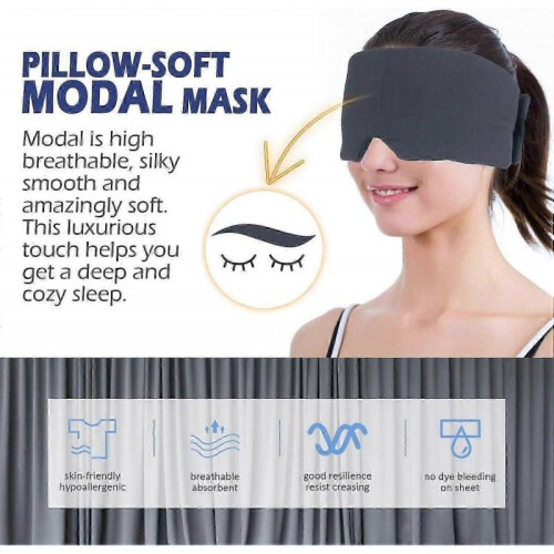 Sleeping Mask - Modal Sleeping Mask for Men And Women, Blackout Sleeping Mask 2