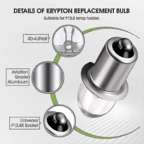 Krypton Flashlight Replacement Bulbs 6V/4.8V Bayonet Base 0.75A 3-Pack 2
