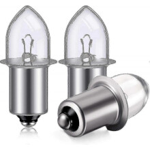 Krypton Flashlight Replacement Bulbs 6V/4.8V Bayonet Base 0.75A 3-Pack
