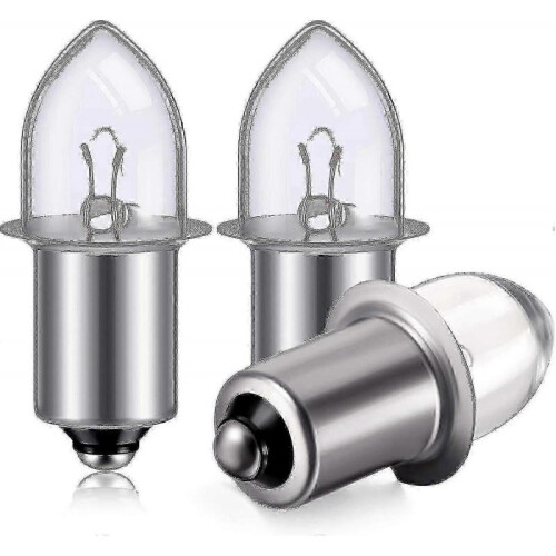 Krypton Flashlight Replacement Bulbs 6V/4.8V Bayonet Base 0.75A 3-Pack