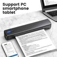 Portable Thermal Wireless Printer, D810 Thermal Printer, Laptop and Smartphone Compatible