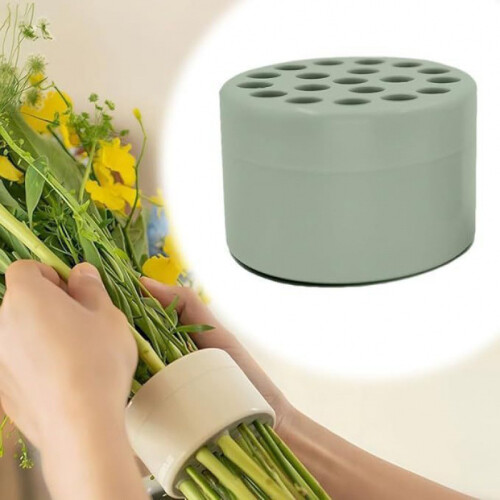 (grey, small) Invisible Transparent Spiral Flower Holder Plastic Flower Arrangement Tool 2