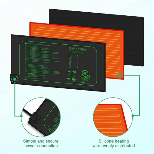 (25*52.5cm) Waterproof Plant Heating Mat Seedling Germination Propagation Clone Starter Pad 1