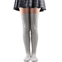 (105cm, Gray) Fashion Warm Winter Knitted Socks Women Over Knee Long Thigh High Boot Soft Stockings,new