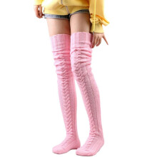(105cm, Pink) Fashion Warm Winter Knitted Socks Women Over Knee Long Thigh High Boot Soft Stockings,new