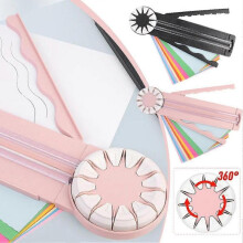 (Black) 12 in 1 Edge Cutter for Paper Crafts, Multifunctional Paper Card Cutter Trimmer