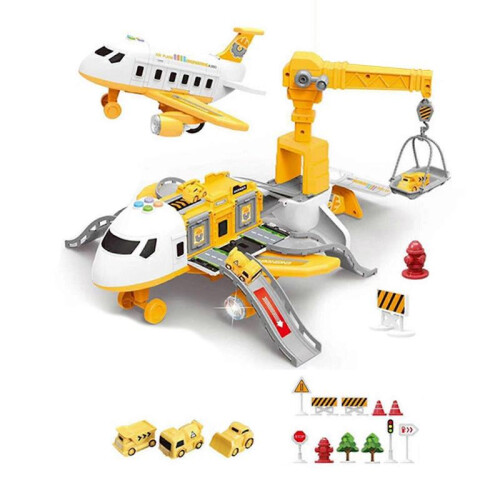 (C) Megaplane Toy, Kiddycorner Megaplane, Transportation Airplane Car Toy Set