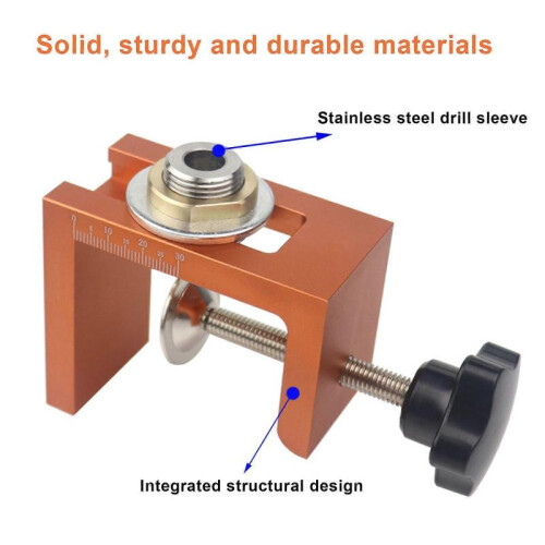 (6-8-10mm, Spiral Drill) Adjustable Pocket Hole Jig Kit for Woodworking Projects,Easy to Use Tool Set 1