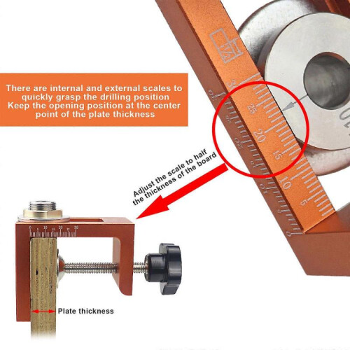 (6-8-10mm, Tri-point Drill) Adjustable Pocket Hole Jig Kit for Woodworking Projects,Easy to Use Tool Set 2